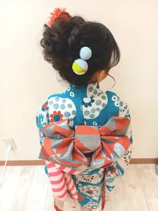 ヘアアレンジ キッズ bright所属・miku ヘアセット/着付けのヘアスタイル