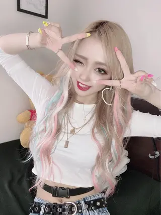 セミロング ヘアアレンジ Hair mission【ヘアーミッション】心斎橋所属・エクステ／レイヤー 落合/心斎橋のヘアスタイル