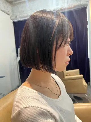 ショート 紙屋町ショート /ボブ　パーマ河内蓮のヘアスタイル