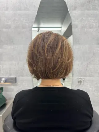 ショート パーマ 表参道/中明度カラー /レイヤー/Youのヘアスタイル