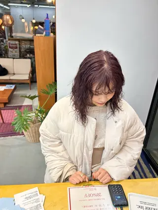 ミディアム カラー 藤原 あかりのヘアスタイル