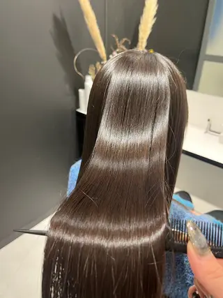 ロング パーマ 髪質改善/縮毛矯正 艶カラー/珠聡のヘアスタイル