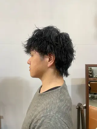 パーマ メンズ 相羽 紗音のヘアスタイル