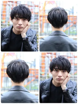 メンズ レイヤー／パーマ 西山賢志のヘアスタイル