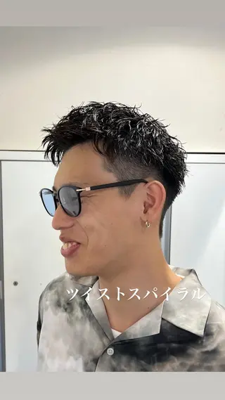 ショート パーマ メンズ 茅ヶ崎パーマ特化/ スパイラル/ハルキのヘアスタイル