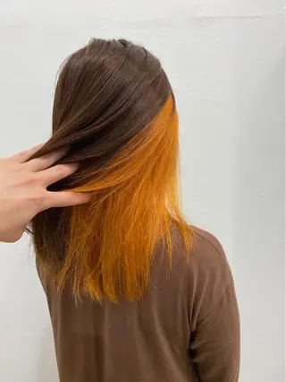 セミロング カラー 🧸縮毛矯正特化 金澤 彩香🎀のヘアスタイル