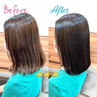 ミディアム カラー パーマ Annon プライベートサロンのヘアスタイル