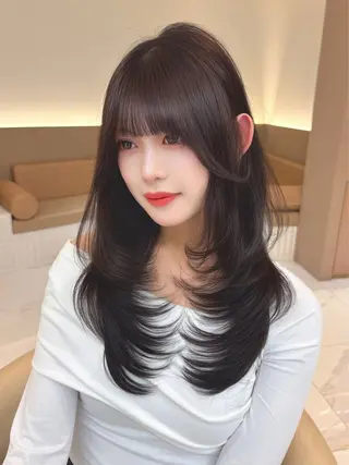 ロング 大西 天使のヘアスタイル