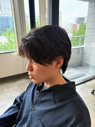 ショート パーマ メンズ become men's hair 名駅店所属・名駅/フェザーパーマ 韓国ヘア/森岡のヘアスタイル