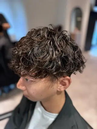 ショート パーマ メンズ メンズ特化 ナカネ カツヤのヘアスタイル