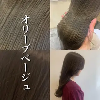 セミロング カラー 縮毛矯正×髪質改善 小笠原大樹のヘアスタイル