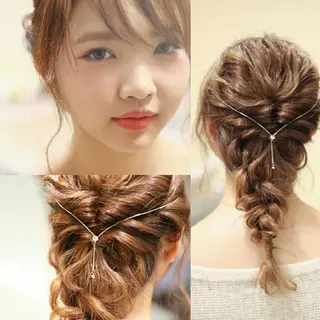 ヘアアレンジ セミロング 栞美容室所属・三浦 健太郎のヘアスタイル