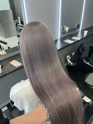 ロング カラー ヘアアレンジ ハイトーン/透明感 髪質改善/rinaのヘアスタイル