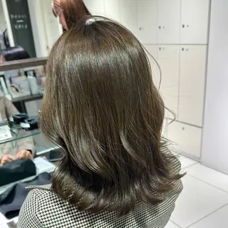 ロング カラー ヘアアレンジ ブリーチなしカラー /ベージュ/安形翔のヘアスタイル