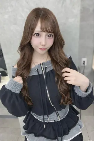 ロング カラー ダブルカラー 新宿のヘアスタイル