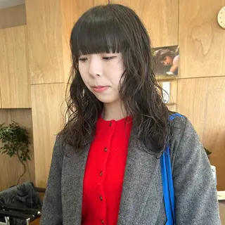 セミロング パーマ hina/パーマ /ニュアンスパーマのヘアスタイル