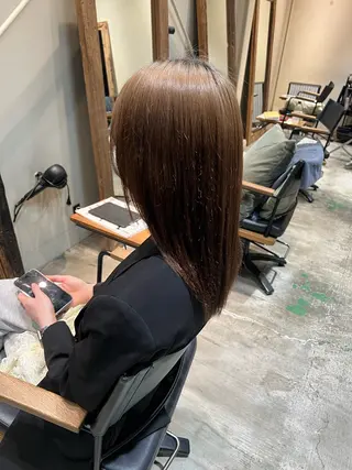 セミロング あやの/透明感 /ブリーチカラーのヘアスタイル