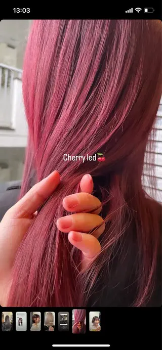 ロング ウシロダ メグミのヘアスタイル