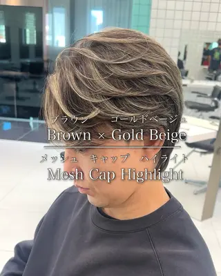 メンズ 白髪ぼかし/白髪 メッシュ/ゆうとのヘアスタイル