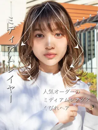 ミディアム 【1日2名様限定】 AFLOAT白川雄副のヘアスタイル