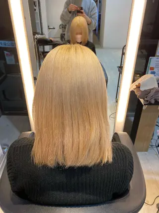 ミディアム カラー 鈴木直之/ハイトーン /ボブ/美髪矯正のヘアスタイル