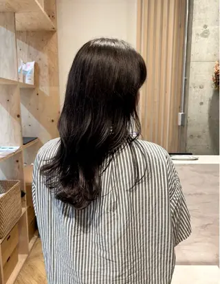 ロング カラー パーマ 🎈ブリーチなし暖色 カラー/レッド/ゆいのヘアスタイル