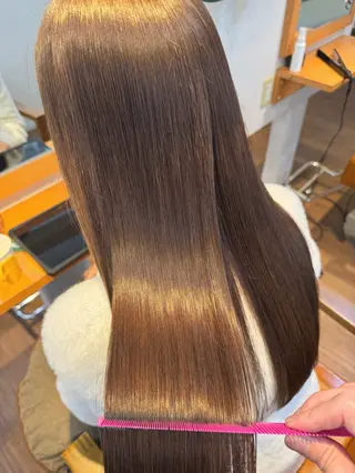 ロング カラー パーマ 蒲田TSUJINO/ 縮毛矯正/髪質改善のヘアスタイル