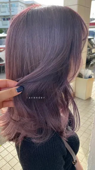 ミディアム カラー スナハラ リョウカのヘアスタイル