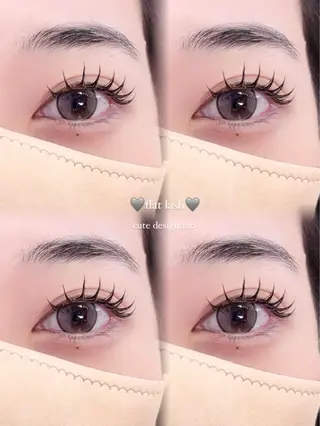 マツエク・マツパ eye＋nano所属・韓国風束感まつ毛🩵 Nozomiのマツエク・マツパデザイン