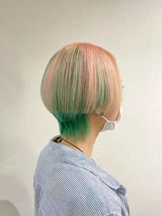 ショート COCOLOeAST所属・yumeno🫧 ハイトーン/ボブ🕊のヘアスタイル