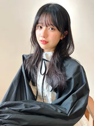 ロング カラー パーマ 🫧小顔×似合わせ× 透明感カラー🫧のヘアスタイル