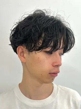 ショート パーマ メンズ Vir by browのヘアスタイル