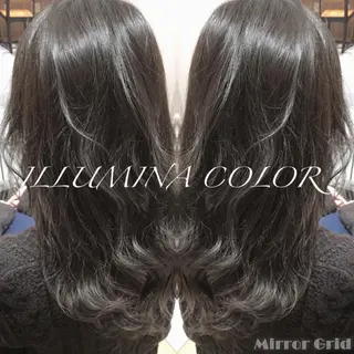 ミディアム カラー due hair 京都駅前店 MILBON オージュア認定サロン【デューヘアー】所属・ハイトーンブリーチ 土坂 由志【京都】のヘアスタイル