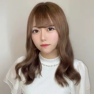 セミロング カラー ★デザインカラー ハイトーン ももか★のヘアスタイル