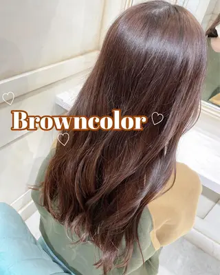 ロング カラー 🌷ピンク/韓国風 暖色カラー ゆい🌷のヘアスタイル