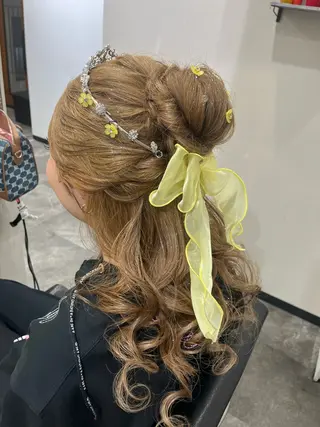 ロング ヘアアレンジ 籾木 美優のヘアスタイル