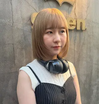 セミロング カラー HAIR MAKE  miel所属・🫧透明感カラー🫧 SHINSEIのヘアスタイル