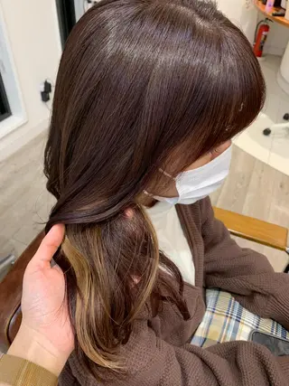 ミディアム カラー Door代官山所属・詩織/パーマ /代官山のヘアスタイル