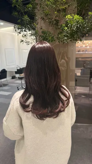 セミロング 癒し×透明感 カラー🫧鈴木思音のヘアスタイル