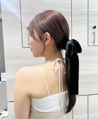 ロング カラー ナツミ/透明感カラー /酸性ストレートのヘアスタイル