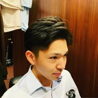 ショート パーマ メンズ ヒロ銀座 バーバーショップ神楽坂所属・ひらお あおとのヘアスタイル