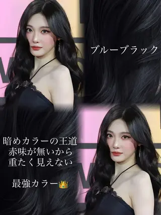 セミロング カラー 新宿/韓国レイヤー 髪質改善カラー/角所のヘアスタイル