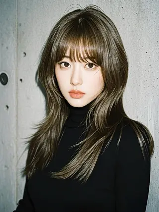 ロング ウルフカット 811 大阪梅田 ウルフのヘアスタイル