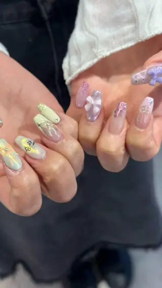 ネイル 🎀韓国レイヤー特化 🎀ベージュ/ミクのヘアスタイル