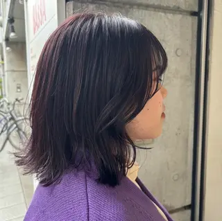 セミロング カラー 💎久米川 東村山 BASSAサトウ💎のヘアスタイル