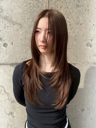 ロング シンバヒナノ/パーマ レイヤーカット/ボブのヘアスタイル
