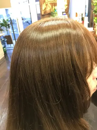 セミロング カラー 桧山 真のヘアスタイル