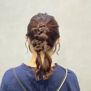 ミディアム ヘアアレンジ 褒められヘアメイク /‎ボブ女子🐶みおのヘアスタイル