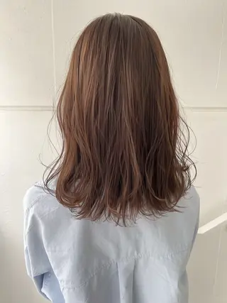 ミディアム 縮毛矯正、髪質改善 肘以上無料のヘアスタイル