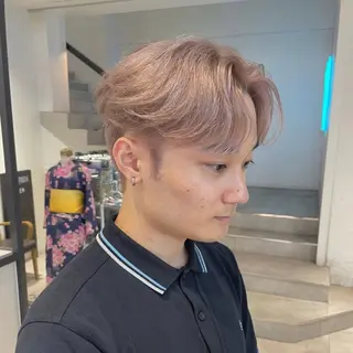 ショート カラー メンズ ハイトーン/パーマ/ メンズ / 櫻本🌐のヘアスタイル